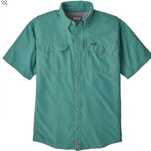 Patagonia Men's Green Patagonia Sol Patrol II Short-Sleeve Shirt XL